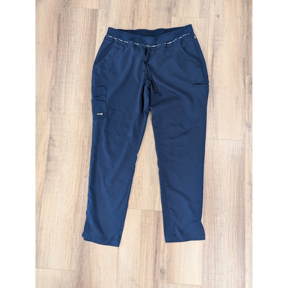 Grey's Anatomy Barco +Spandex Stretch Cargo Scrub Pants Women's L Navy GRSP526